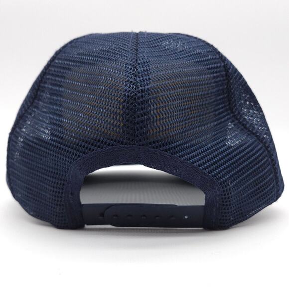 Vintage Bass Anglers Sportsman Society Mesh Trucker Snapback Hat Cap Blue Fish - Picture 5 of 7